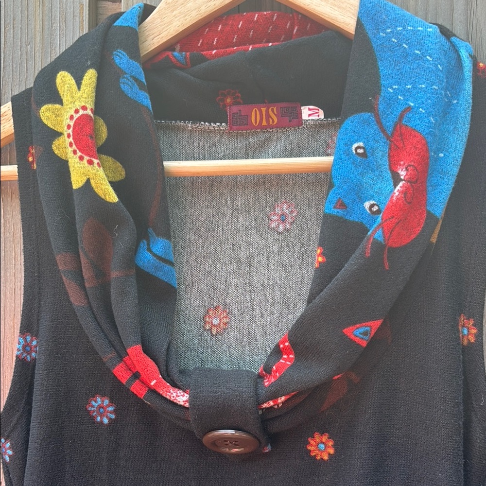 OIS Whimsical Cat Y2K style midi dress M - Picture 6 of 12